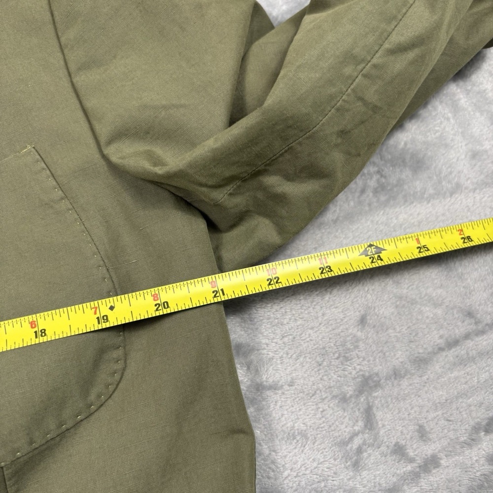 SuitSupply 44R Olive Green Cotton Linen Sport Coat Blazer Besi Italy EU54 - Picture 3 of 6